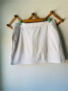adidas White Tennis Skort with Subtle Logo